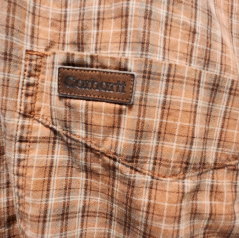 Carhartt Men’s 2XL Plaid Shirt Casual Button Down Long Sleeve